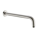 ROUND SHOWER ARM 330MM/500MM LENGTH BRUSHED NICKEL