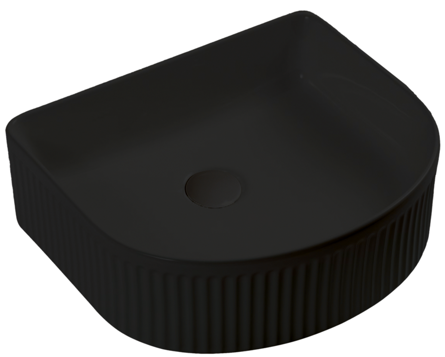 BA940MB — Above Counter Basin (Grooved) in Matt Black