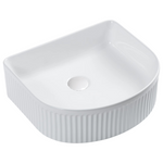 Above Counter Basin (Grooved) in Matt White