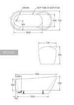 RBK-DUBLIN-BTD – Freestanding Bath