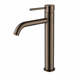 Lucito Curved Tower Basin Mixer Brushed Bronze