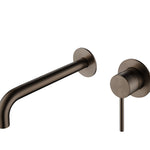 Lucito Basin / Bath Spout & Wall Mixer Set Brushed Bronze