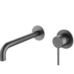 Lucito Basin / Bath Spout & Wall Mixer Set Gun Metal