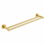 Lucito 750mm Double Towel Rail Brushed Brass