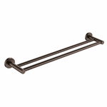 Lucito 750mm Double Towel Rail Brushed Bronze