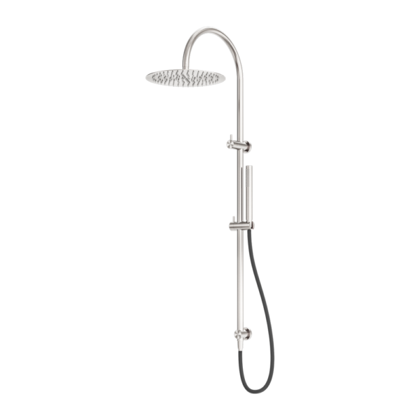 Zen SS316L Twin Shower With Outdoor Shower Hose Brushed Nickel (NR162205c01BN)
