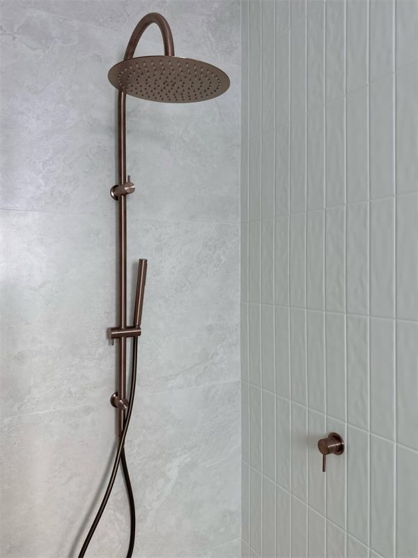 Zen SS316L Twin Shower With Outdoor Shower Hose Brushed Bronze (NR162205c01BZ)