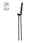 SQUARE SHOWER ON BRACKET MATTE BLACK (NR309MB)