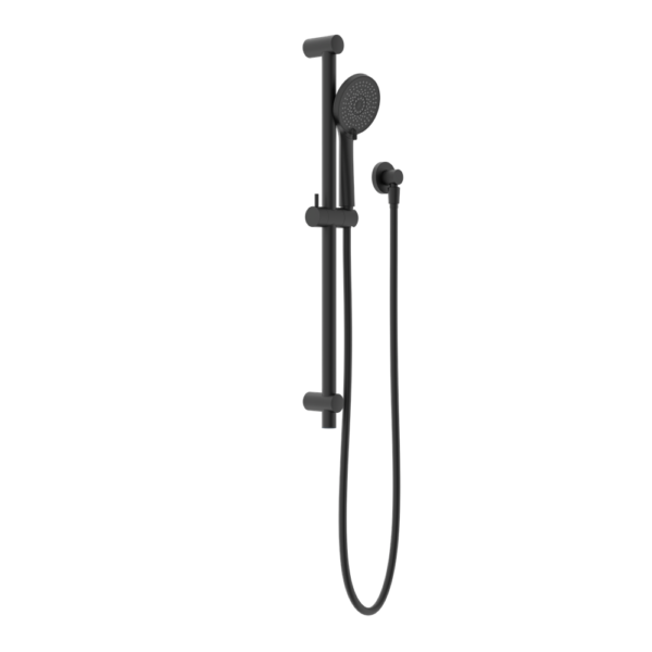 Round Metal Project Shower Rail 4 Star Rating Matte Black (NR319MB)