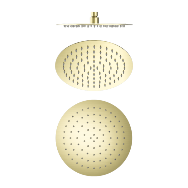 250mm Round Stainless Steel Shower Head 4 Star Rating Brushed Gold (NR507036BG)