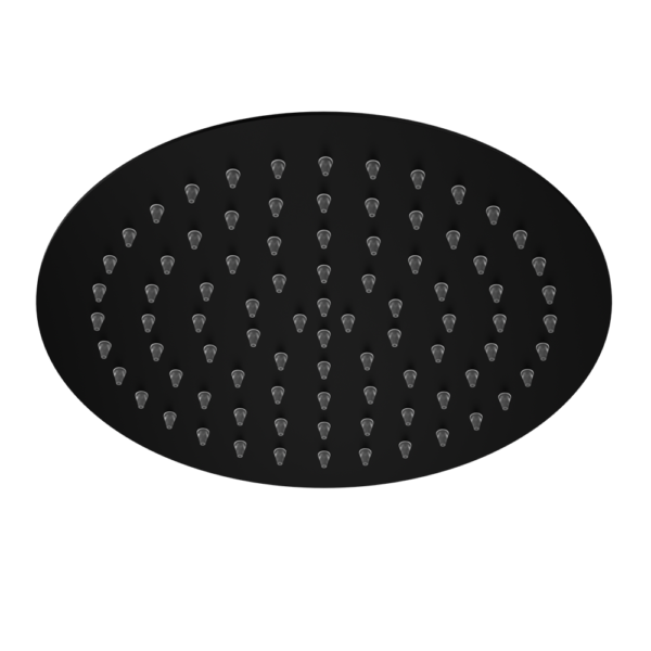 250mm Round Stainless Steel Shower Head 4 Star Rating Matte Black (NR507036MB)