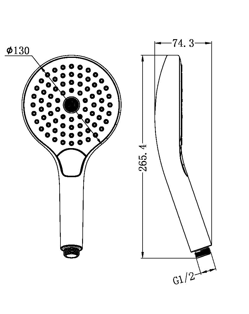 AIR HAND SHOWER II GRAPHITE (NR508002GR)