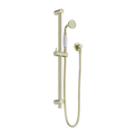 York Shower Rail With White Porcelain Hand Shower Aged Brass (NR692105A01AB)
