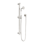 York Shower Rail With White Porcelain Hand Shower Brushed Nickel (NR692105A01BN)