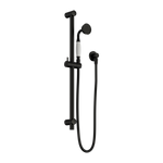 York Shower Rail With White Porcelain Hand Shower Matte Black (NR692105A01MB)