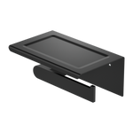BIANCA TOILET ROLL HOLDER WITH PHONE HOLDER MATTE BLACK (NR9086aMB)