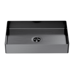 OPAL RECTANGLE STAINLESS STEEL BASIN GRAPHITE (NRB3555GR)
