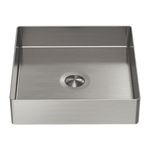 OPAL SQUARE 400MM STAINLESS STEEL BASIN BRUSHED NICKEL (NRB401sBN)
