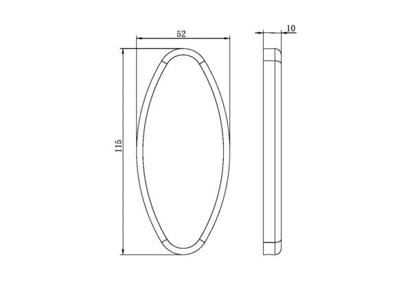 BACKREST REMOVABLE WALL COVER PLATE BRUSHED BRONZE (NRCR0005BZ)