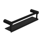 MECCA CARE 25MM GRAB RAIL WITH SHELF 300/450MM MATTE BLACK