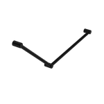 Mecca Care 32mm DDA Accessible Toilet Grab Rail Set 45 Degree 750X900mm Matte Black (NRCR3245MB)
