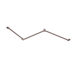 Mecca Care 32mm DDA Accessible Toilet Grab Rail Set 45 Degree Continuous 750X965X1025mm Brushed Bronze (NRCR3245CBZ)