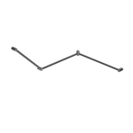 Mecca Care 32mm DDA Accessible Toilet Grab Rail Set 45 Degree Continuous 750X965X1025mm Gun Metal (NRCR3245CGM)