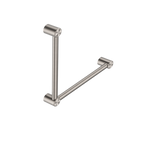 MECCA CARE 32MM AMBULANT TOILET GRAB RAIL 90 DEGREE 450x450MM BRUSHED NICKEL (NRCR3290ABN)