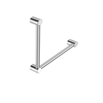 MECCA CARE 32MM AMBULANT TOILET GRAB RAIL 90 DEGREE 450x450MM CHROME (NRCR3290ACH)
