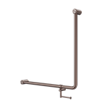 Mecca Care 32mm 90 Degree NZ4121 Accessible Toilet Grab Rail 750X750mm With Toilet Roll Holder Brushed Bronze (NRCR3290bhBZ)