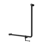 Mecca Care 32mm 90 Degree NZ4121 Accessible Toilet Grab Rail 750X750mm With Toilet Roll Holder Matte Black (NRCR3290bhMB)