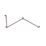 Mecca Care 32mm DDA Accessible Toilet Grab Rail Set 90 Degree Continuous 600X1065X1025mm Brushed Bronze (NRCR3290cBZ)