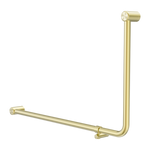 Mecca Care 32mm DDA Accessible Toilet 90 Degree Bent Tube Grab Rail 600X1000mm Brushed Gold (NRCR3290eBG)
