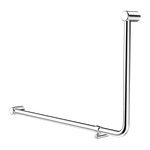 Mecca Care 32mm DDA Accessible Toilet 90 Degree Bent Tube Grab Rail 600X1000mm Chrome (NRCR3290eCH)