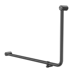 Mecca Care 32mm DDA Accessible Toilet 90 Degree Bent Tube Grab Rail 600X1000mm Gun Metal (NRCR3290eGM)