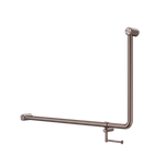 Mecca Care 32mm DDA Accessible Toilet 90 Degree Bent Tube Grab Rail 600X1000mm With Toilet Roll Holder Brushed Bronze (NRCR3290ehBZ)