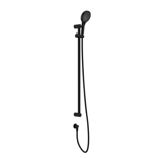 MECCA CARE 25MM GRAB RAIL AND ADJUSTABLE SHOWER RAIL SET 900MM MATTE BLACK (NRCS004MB)