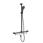 MECCA CARE 32MM T BAR GRAB RAIL AND ADJUSTABLE SHOWER SET 1100X750MM MATTE BLACK (NRCS006MB)