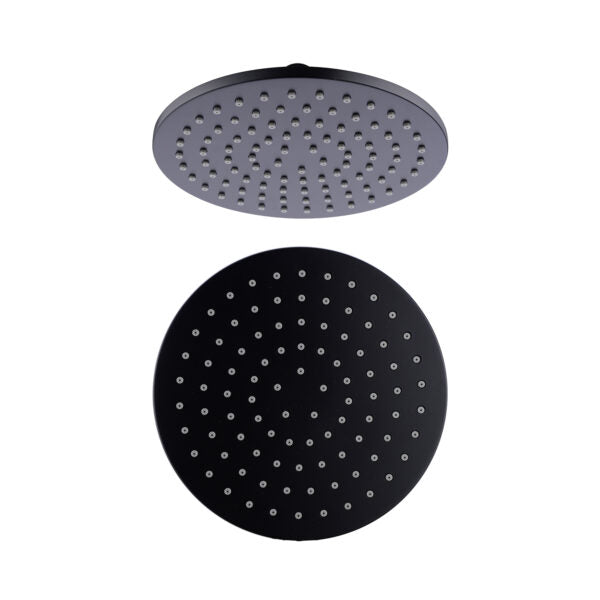 200MM ROUND SHOWER HEAD MATTE BLACK (NRROA0802MB)