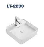 RBK-2290 – FLUTED SQUARE COUNTER TOP BASIN