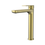 Tall Basin Mixer, Brushed Gold Finish