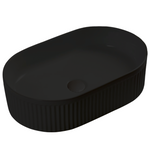 Above Counter Basin (Grooved) in Matt Black