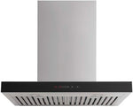 FHEE22A6S-5 60cm Deluxe Canopy Rangehood | Black Glass + Stainless Steel