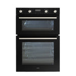 Euro Appliances Electric Double Oven, Black Glass, 60cm