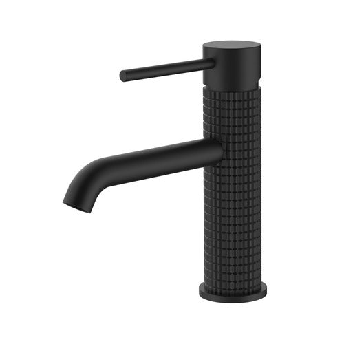 Basin Mixer, Fluted design, Matt Black Finish