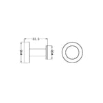 Dolce II Robe Hook Matte Black (NR2082MB)
