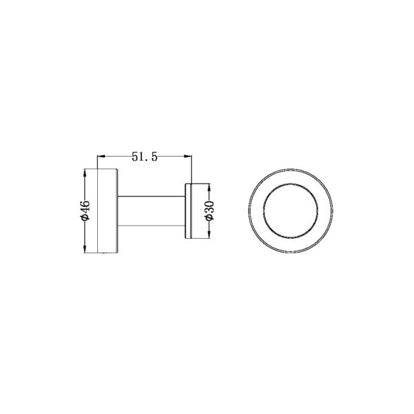 Dolce II Robe Hook Gun Metal (NR2082GM)