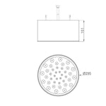 SERENITY CEILING SHOWER HEAD BRUSHED BRONZE (24D001BZ)