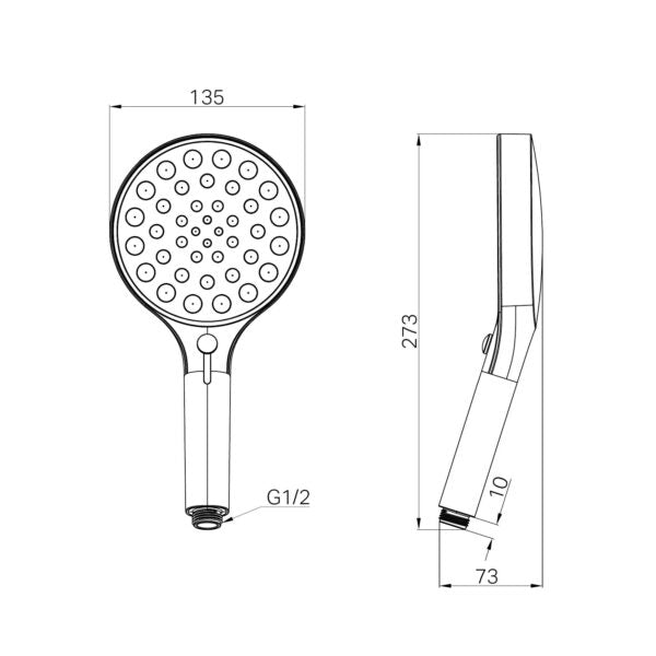 SERENITY HAND SHOWER MATTE BLACK (24D003MB)