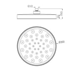 SERENITY SHOWER HEAD BRUSHED BRONZE (24D004BZ)